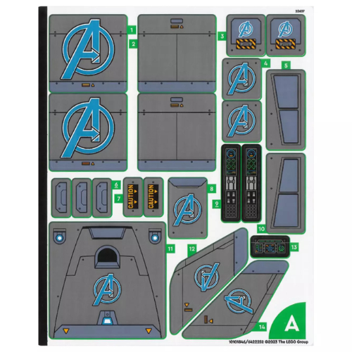 Lego Sticker Sheet for Set 76032-1 / [No Color/Any Color]