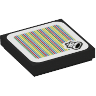 Lego Tile 2 x 2 with Sumo Bro and Barcode Print (Sticker)