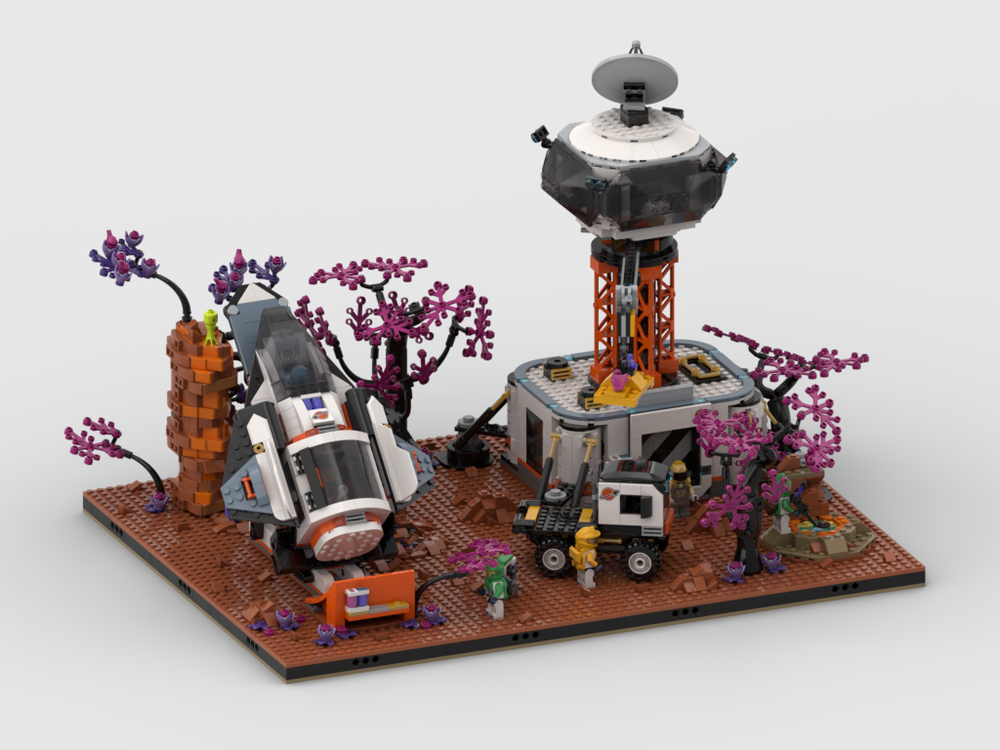 Lego Display for set 60434 - Space Base and Rocket Launchpad