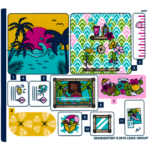 Lego Sticker Sheet for Set 41374-1 / [No Color/Any Color]
