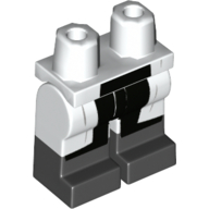 Lego Hips with White Legs and Black Boots Pattern with Lab Coat Print