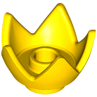 Lego Crown / Flower / Egg Shell Half / Yellow
