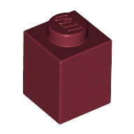 Lego Brick 1 x 1 / Dark Red