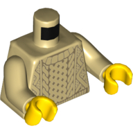 Lego Torso Knit Sweater Print, Tan Arms, Yellow Hands / Tan