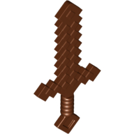 Lego Weapon Sword Blocky / Reddish Brown