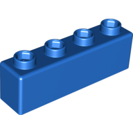 Lego Quatro Brick 1 x 4 / Blue