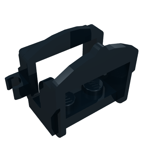 Lego Animal / Creature Accessory, Saddle [Two Clips] / Black