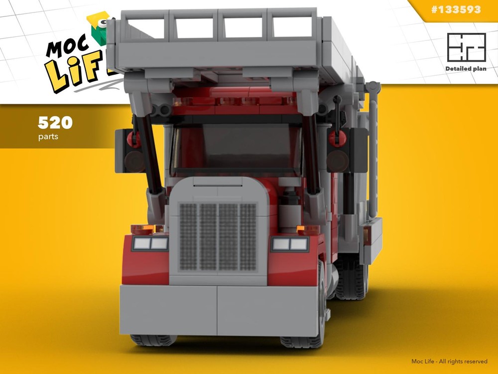 Lego Peterbilt 359 car hauler