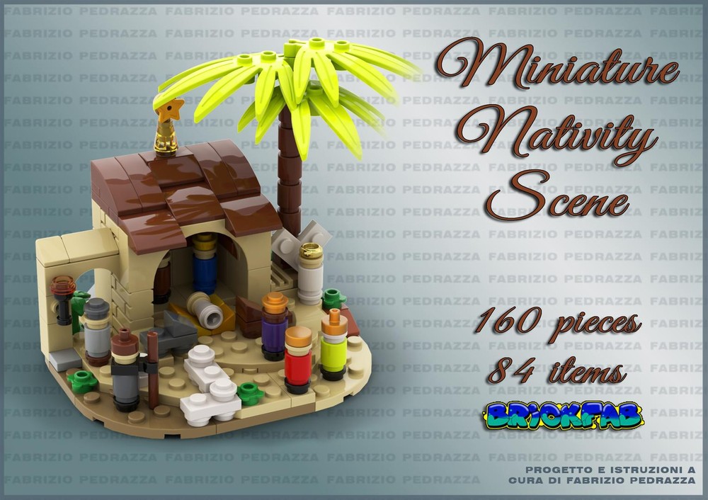 Lego Miniature Nativity Scene