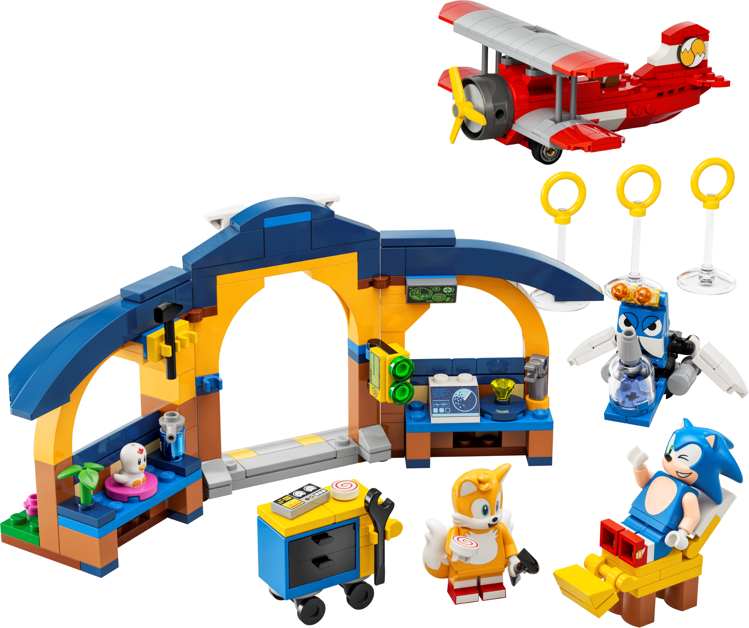 Lego Tails' Workshop and Tornado Plane