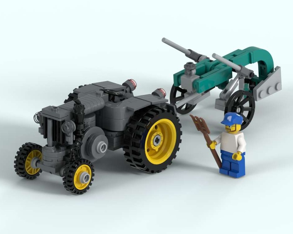 Lego SuperLandini tractor with Dondi plough