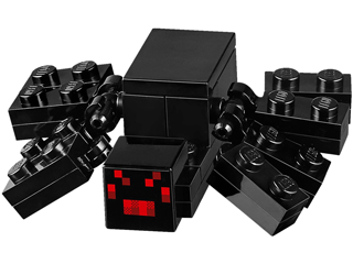 Lego Minecraft Spider with 2 x 3 Tile - Brick Built