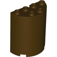 Lego Cylinder Half 2 x 4 x 4 / Dark Brown
