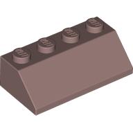 Lego Brick Sloped 45° 2 x 4 / Sand Red