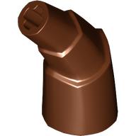 Lego Animal Body Part, Horn Stacked 45 deg. with Axle Connectors / Reddish Brown