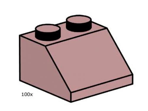 Lego 2 x 2 Sand Red Roof Tiles