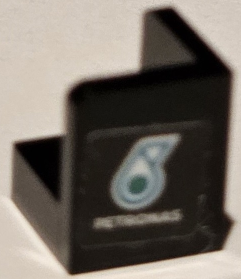 Lego Panel 1 x 1 x 1 Corner with Dark Turquoise and White Petronas Logo Pattern Model Left Side (Sticker) - Set 75883