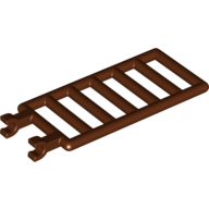 Lego Bar 7 x 3 with Double Clips (Ladder) [Straight Clips] / Reddish Brown