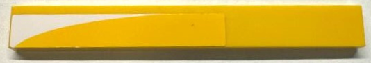 Lego Tile 1 x 8 with White Curved Tapered Stripe Pattern Model Right Side (Sticker) - Set 75181
