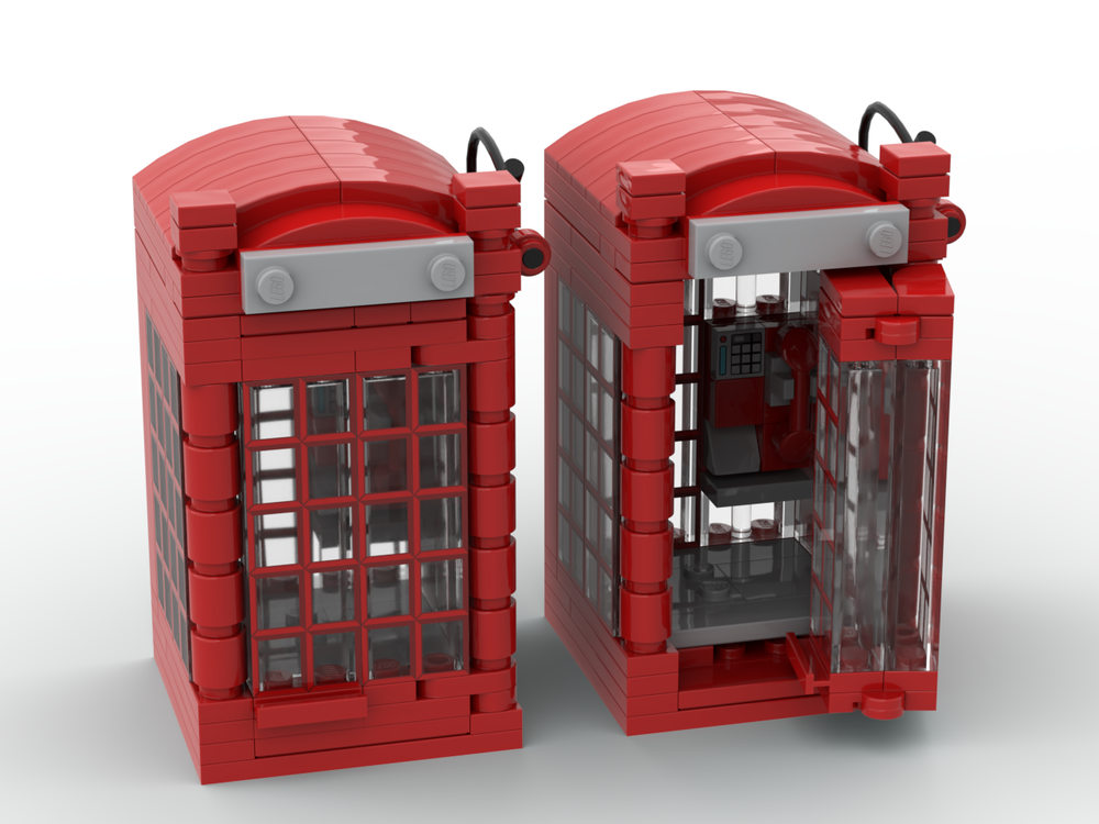Lego Retro Phone Booth with foldable door