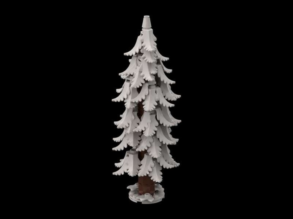 Lego Fir tree (Version 2) in winter