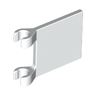 Lego Flag 2 x 2 Square [Thin Clips] / White