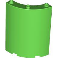 Lego Panel 4 x 4 x 6 Quarter Cylinder / Bright Green