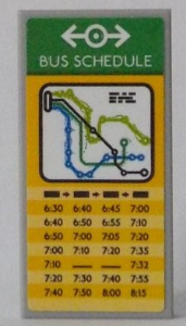 Lego Tile 2 x 4 with Bus Map and Schedule Pattern (Sticker) - Set 60154 / Light Bluish Gray