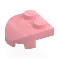 Lego Brick Wedged, Rounded 2 x 2 with Curved Front, 2 Studs / Warm Pink