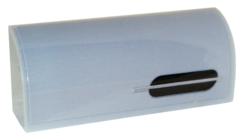 Lego Slope, Curved 1 x 4 x 1 1/3 with Black Air Vent with Silver Line Pattern Model Right Side (Sticker) - Set 76911