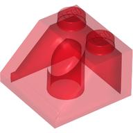 Lego Brick Sloped 45° 2 x 2 / Trans-Red