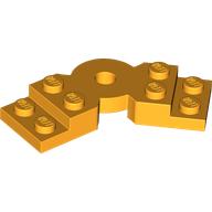 Lego Plate Angled 2 x 2 with Step and Hole in Center / Bright Light Orange