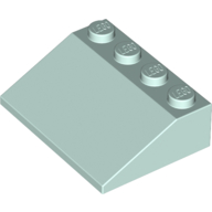 Lego Brick Sloped 33° 3 x 4 / Light Aqua