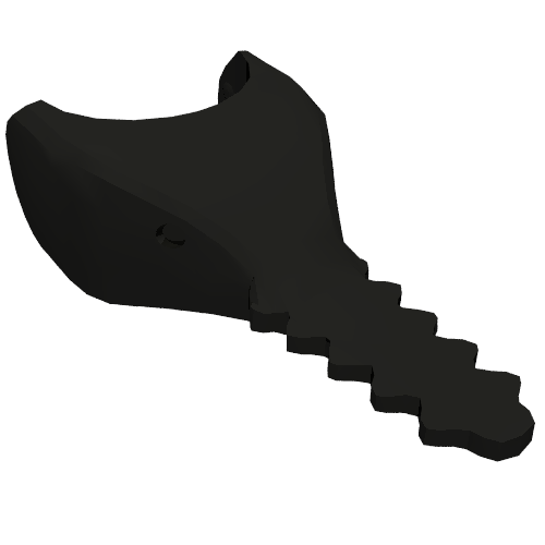 Lego Animal Body Part, Shark / Sawfish Head / Black