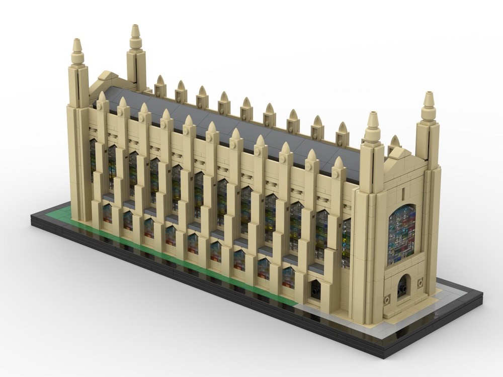 Lego King's College Cambridge, v2, with complete interior