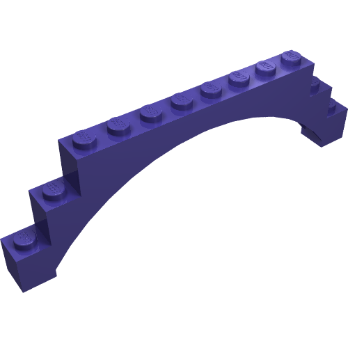 Lego Brick Arch 1 x 12 x 3 Raised Arch / Dark Purple