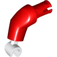 Lego Arm, Large, Right and White Hand / Red