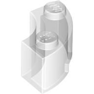 Lego Brick Round Corner 2 x 2 Macaroni with Stud Notch / Trans-Clear