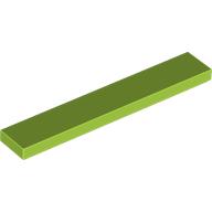 Lego Tile 1 x 6 with Groove / Lime