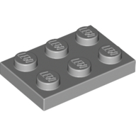 Lego Plate 2 x 3 / Light Bluish Gray