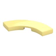 Lego Tile 3 x 3 Curved, Macaroni / Bright Light Yellow