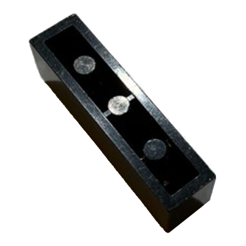 Lego Brick 1 x 4 with Bottom Tubes, Lowered Center Cross Support / Black