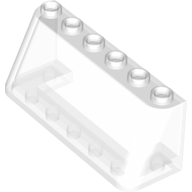 Lego Windscreen 2 x 6 x 2, Wide Top / Trans-Clear