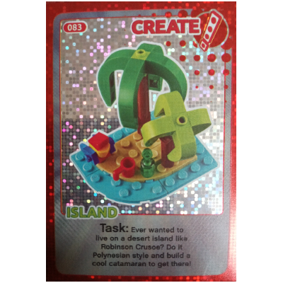 Lego Trading Card, Create The World - Island (foil) / [No Color/Any Color]