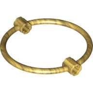 Lego Bar, Ring 7L Diameter, with 2 Axle Connectors / Pearl Gold