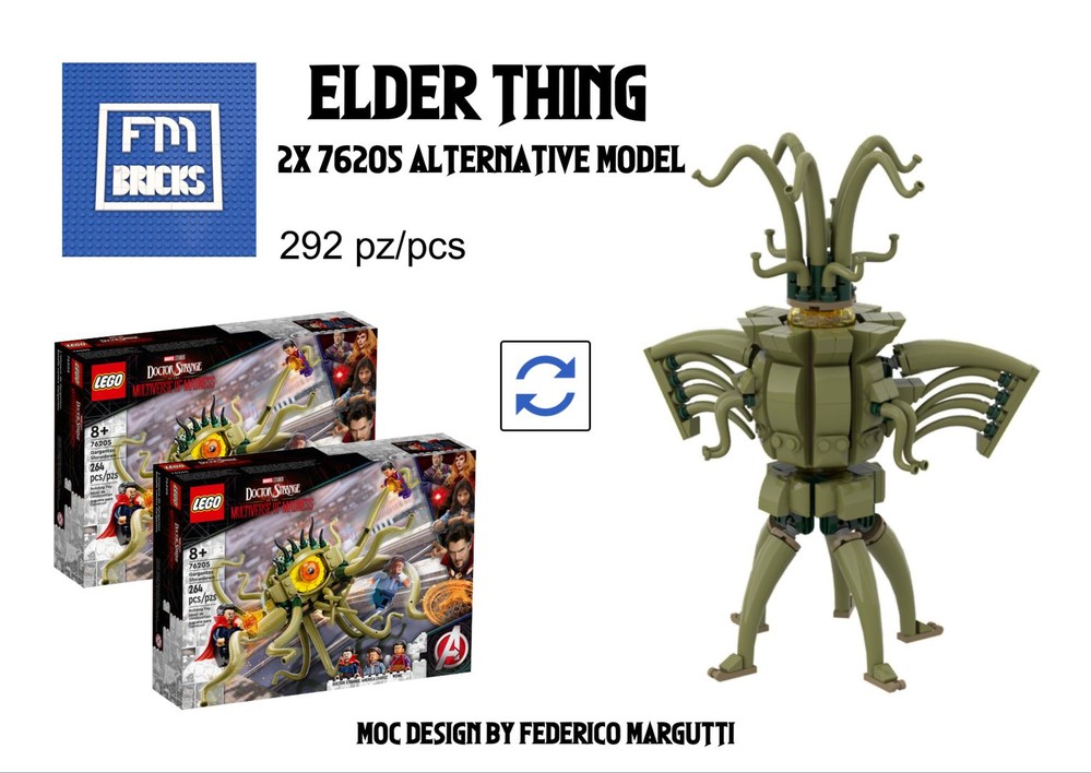 Lego H.P. Lovecraft ELDER THING (2x 76205 alternative model)
