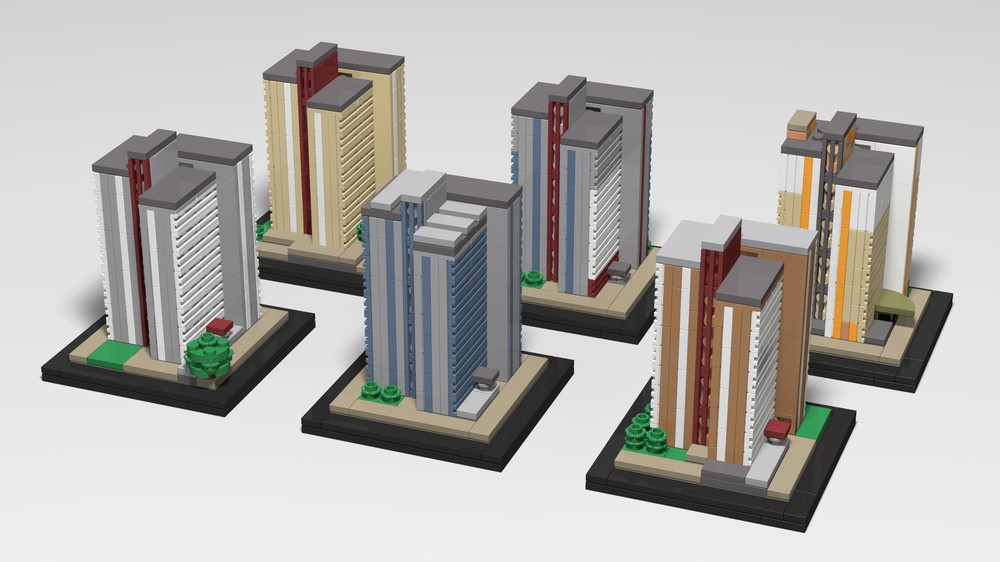 Lego PH16 Punkthochhaus mit 16 Etagen (Skyscraper with 16 floors)
