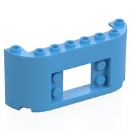 Lego Panel 2 x 8 x 3 with Curved Sides / Medium Blue