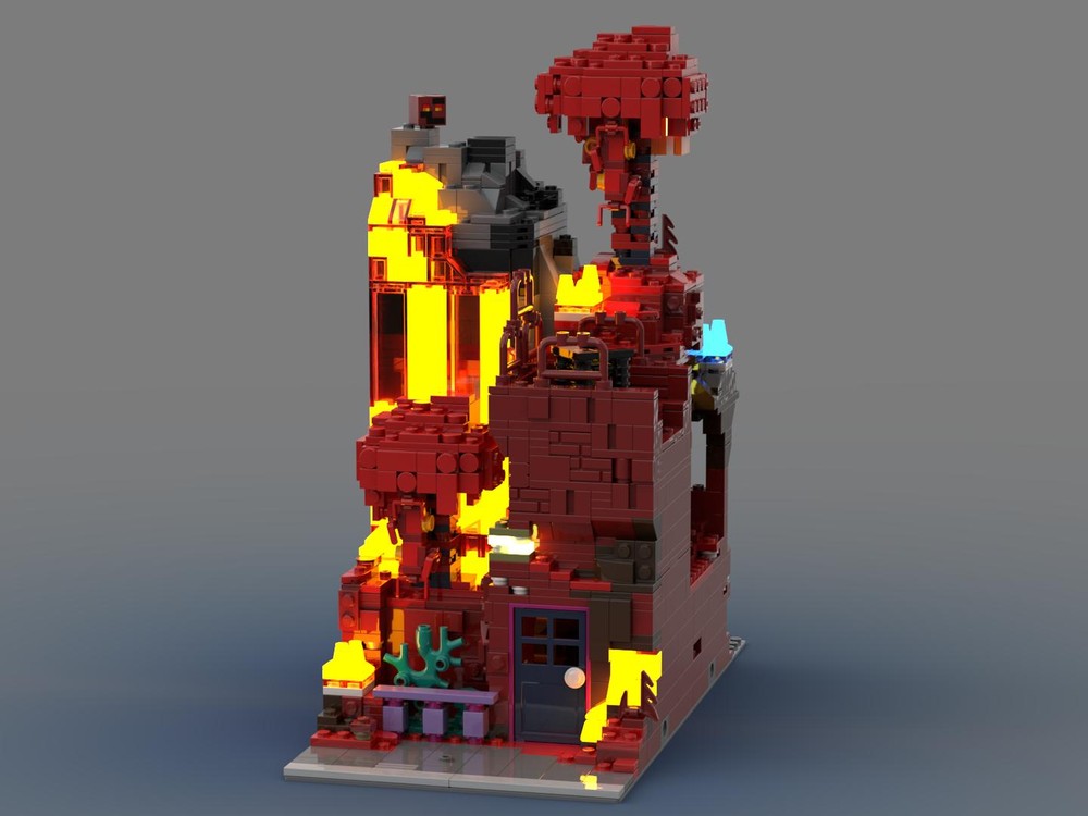 Lego Nether Modular Building- Crimson Forest