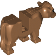 Lego Animal, Cow with Pink Muzzle and White Spot on Head Print / Medium Nougat